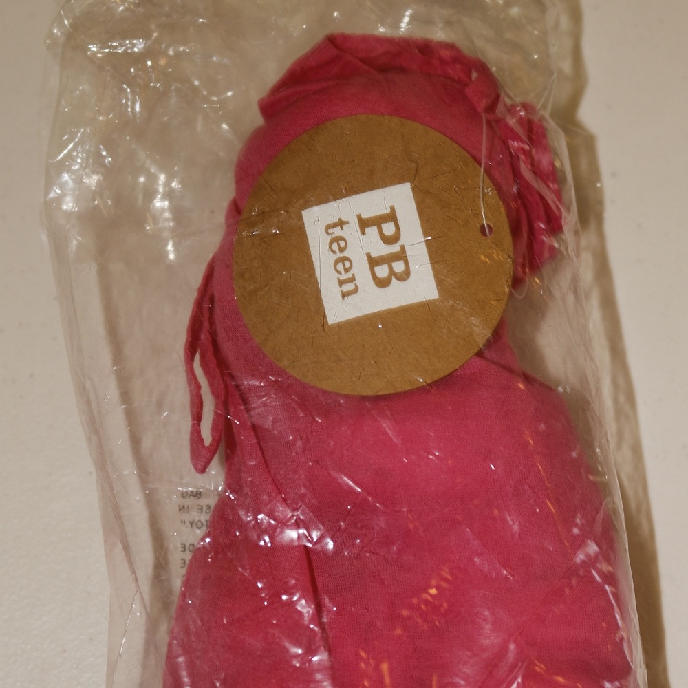 Pottery Barn Teen Twisted Sheer Drape Curtain Pink